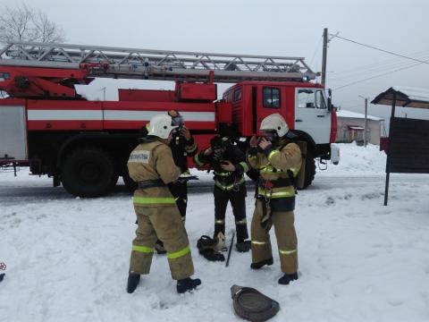 Пожарные провели учения
